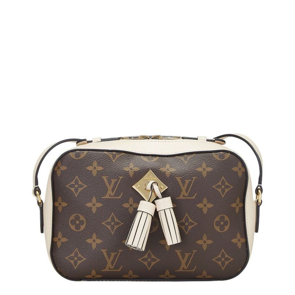 Louis Vuitton Cream Monogram Coated Canvas Saintonge (Authentic Pre-Loved)